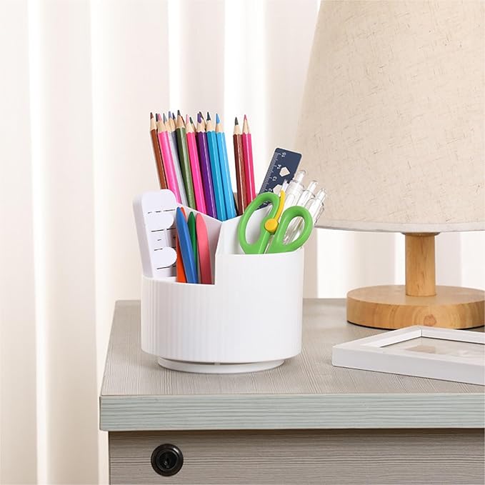 360° Rotating Pencil Holder – Large Capacity Desktop Pen Organizer for Office, Study & Home