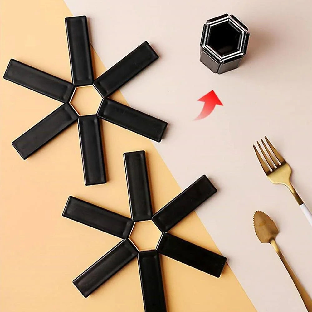 Foldable Silicone Pot Mat – Heat Resistant Non-Slip Trivet for Hot Pots, Pans & Kitchenware