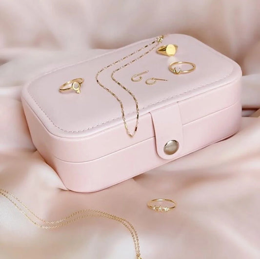 Portable Jewelry Organizer Box – Travel Jewelry Storage Case for Rings, Earrings & Necklaces
