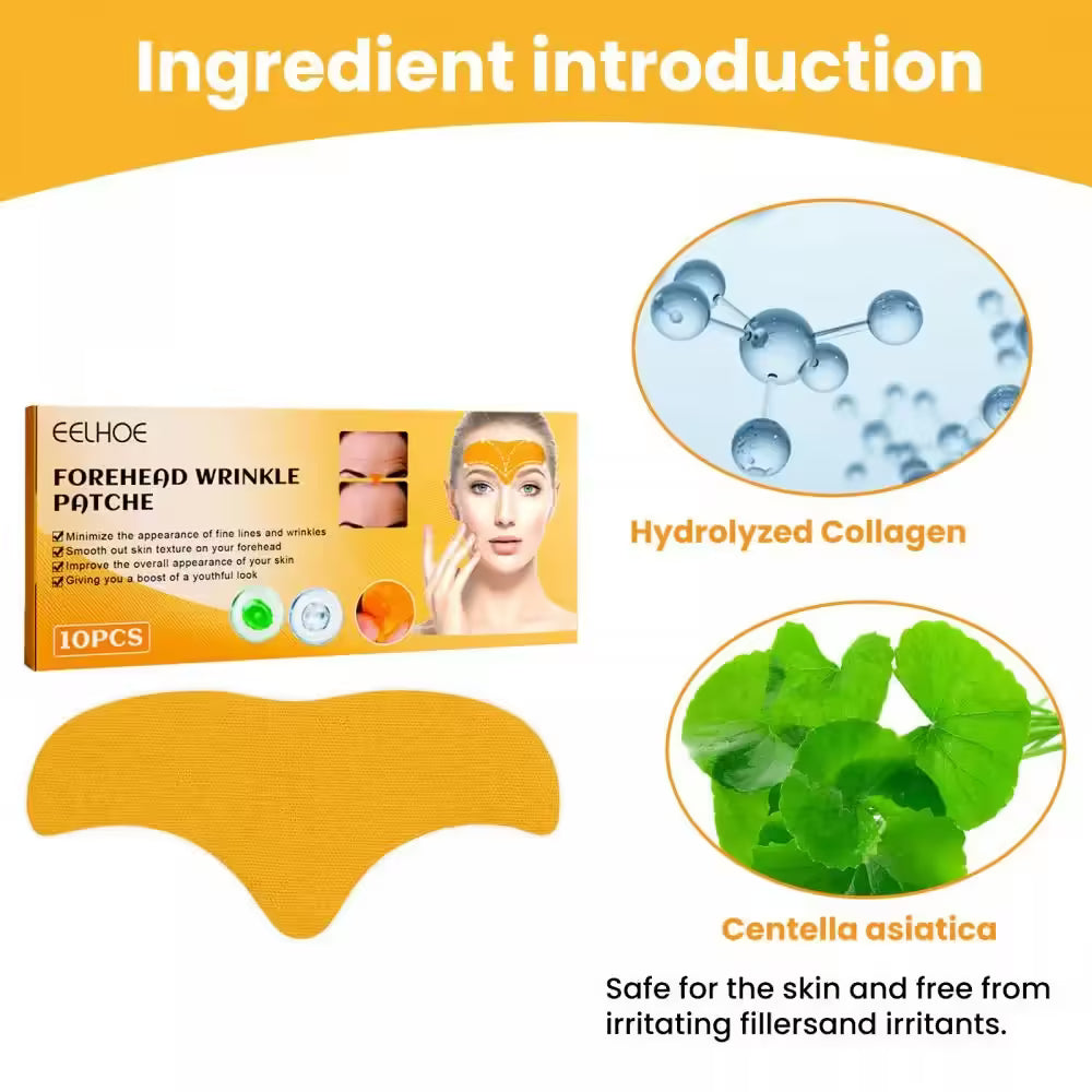 Anti-wrinkle forehead gel patch 10 pcs set