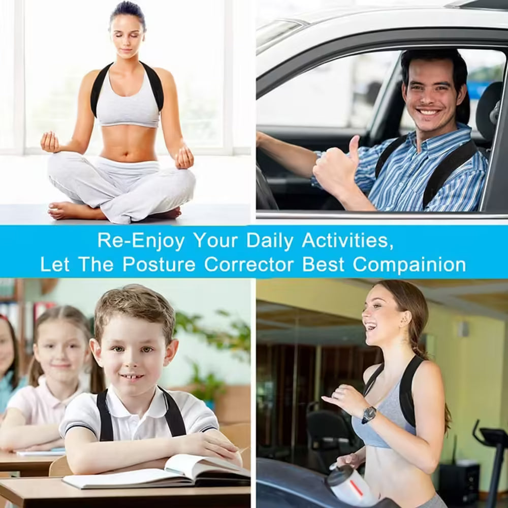 Adjustable Posture Corrector for Men and Women - Prevents Hunchback, Supports Shoulders and Spine