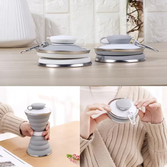 Pratique et ultra-pratique : gourde pliable en silicone de 500 ml idéale pour le sport, le camping, les voyages et le vélo.