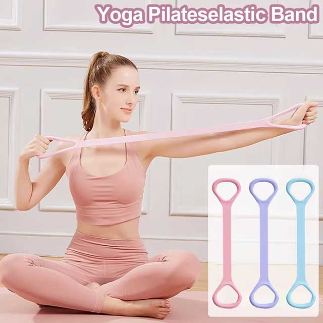 8-Shaped Resistance Band for Shoulder & Back – Elastic Stretcher for Home Fitness, Posture Correction & Stretching