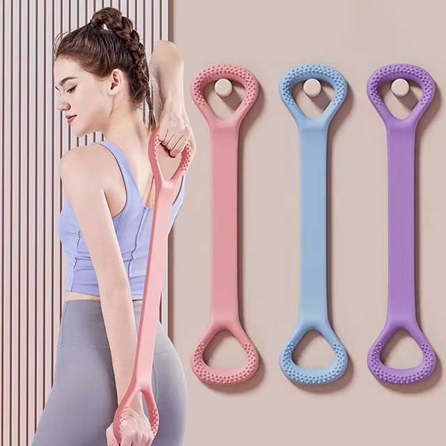 8-Shaped Resistance Band for Shoulder & Back – Elastic Stretcher for Home Fitness, Posture Correction & Stretching