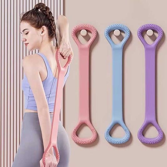8-Shaped Resistance Band for Shoulder & Back – Elastic Stretcher for Home Fitness, Posture Correction & Stretching