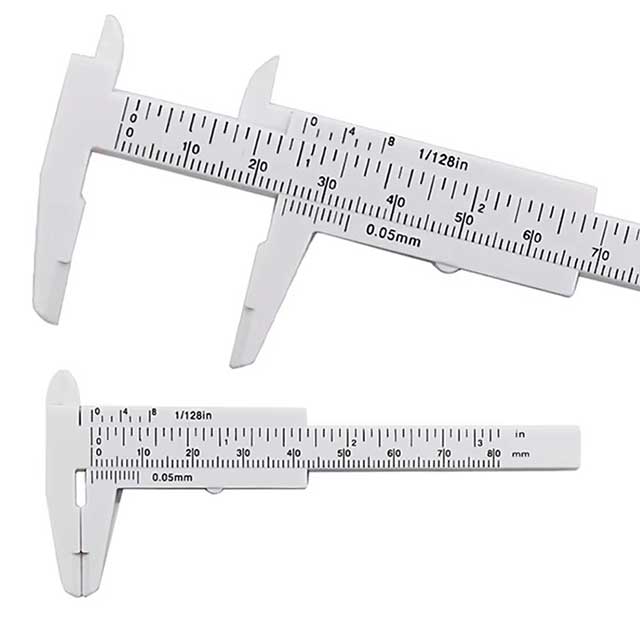 80mm Mini Plastic Vernier Caliper – Sliding Gauge Measuring Tool Ruler Micrometer for DIY & Precision Tasks