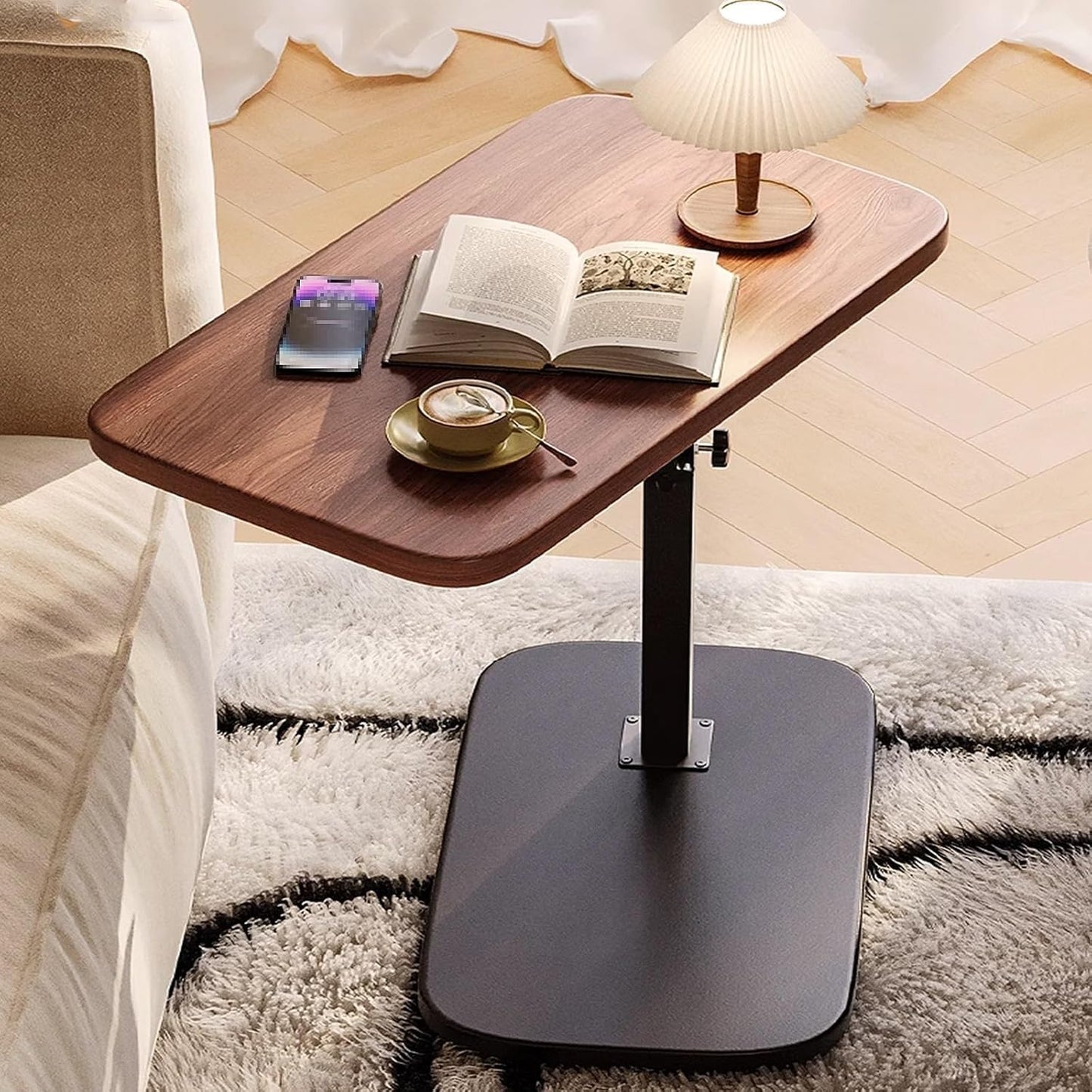 Simple Modern Coffee Table – 2-Tier Side Table & Bedside Storage Rack – Versatile Sofa End Table for Living Room & Bedroom