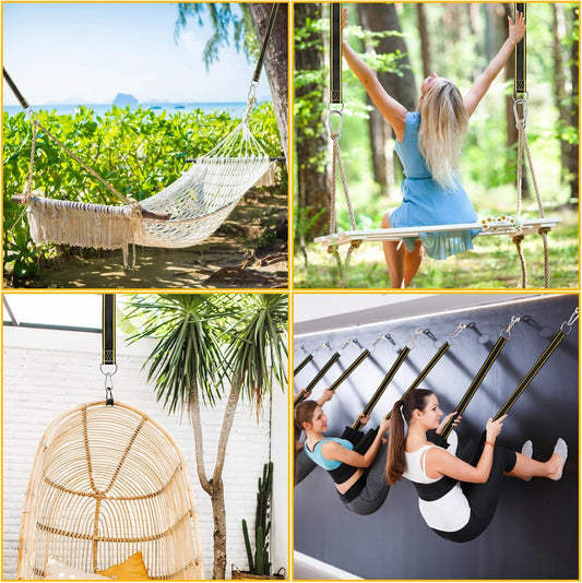 ALECPEA Sangles et poignées de fitness portables – Bandes de résistance réglables pour les entraînements à domicile, en voyage et en déplacement