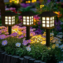 Lot de 2 Lampes Solaires de Jardin – Éclairage Paysager Étanche pour Jardin, Cour et Allée – Lumières Solaires Extérieures pour Chemin et Décoration de Patio (RGB/Blanc/Chaud)