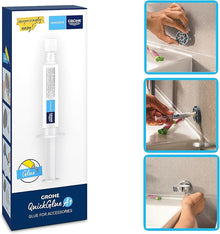 GROHE QuickGlue A1 – Seringue de colle et adaptateur pour accessoires de salle de bain QuickFix