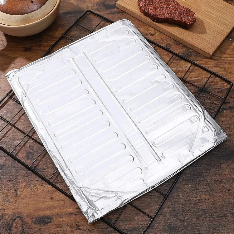 Aluminum Foil Gas Stove Shield Oil Splatter Screen Kitchen Tool 84 x 32.5cm