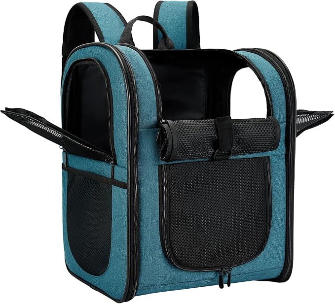 Sac à dos de transport pour animaux de compagnie Apollo Walker – Transport sûr et rembourré pour chats, chiens et chiots, idéal pour les voyages, la randonnée et les aventures en plein air (Noir)