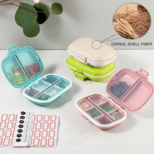 Portable 8-Compartment Pill Organizer Box – Travel Medicine, Vitamin & Supplement Storage Case
