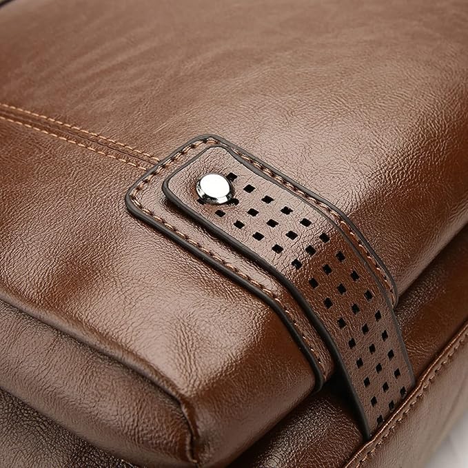 Men’s Laptop Briefcase Bag – High Capacity Messenger Bag for 14-Inch Laptop & Documents