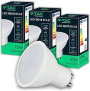 مصابيح V-TAC GU10 LED بقوة 10 واط (عبوة من 3 قطع) - 1000 لومن أبيض بارد 6500 كلفن | سبوتات موفرة للطاقة تعادل 70 واط
