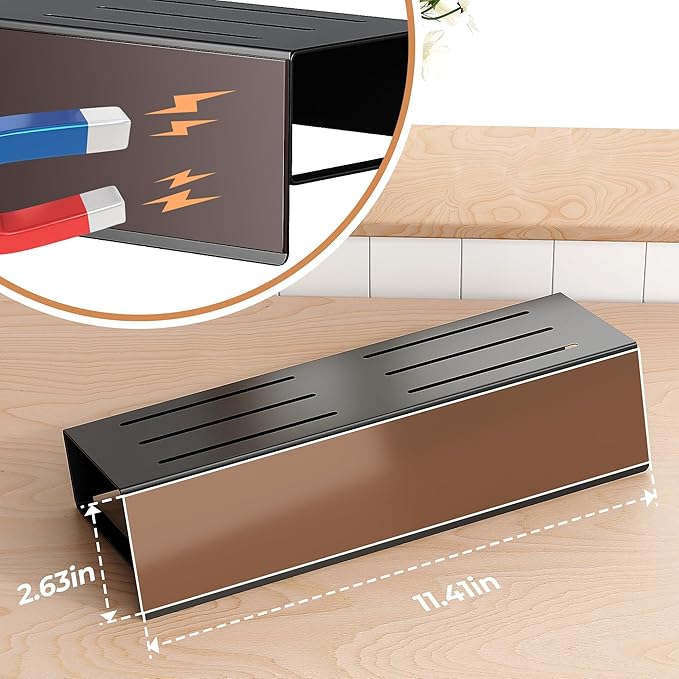 Lot de 2 étagères de rangement magnétiques – Étagère de suspension latérale robuste pour réfrigérateur et machine à laver, organisateur de cuisine magnétique multifonctionnel