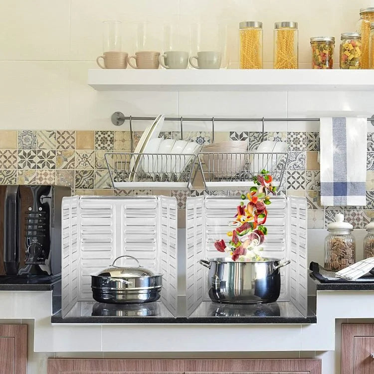 Aluminum Foil Gas Stove Shield Oil Splatter Screen Kitchen Tool 84 x 32.5cm