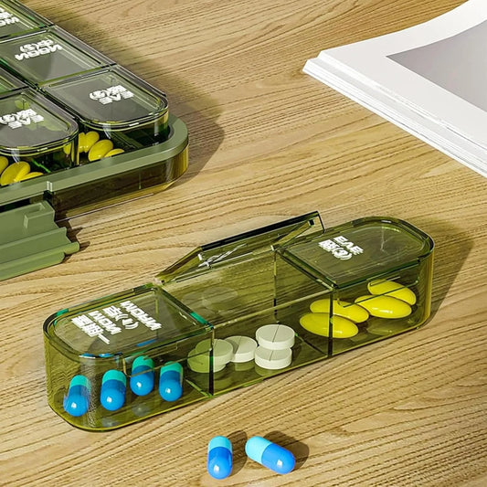 Weekly Pill Organizer 7 Day – Portable 21 Compartment Medicine Box for Vitamins, Supplements & Daily Medication