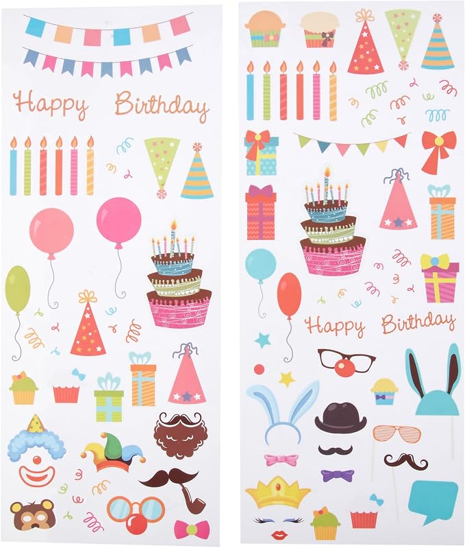 Polaroid Colorful Decorative Sticker Sets for Instant Photos – 7 Themes for Wedding, Travel, Birthday, Love, Graduation & Baby