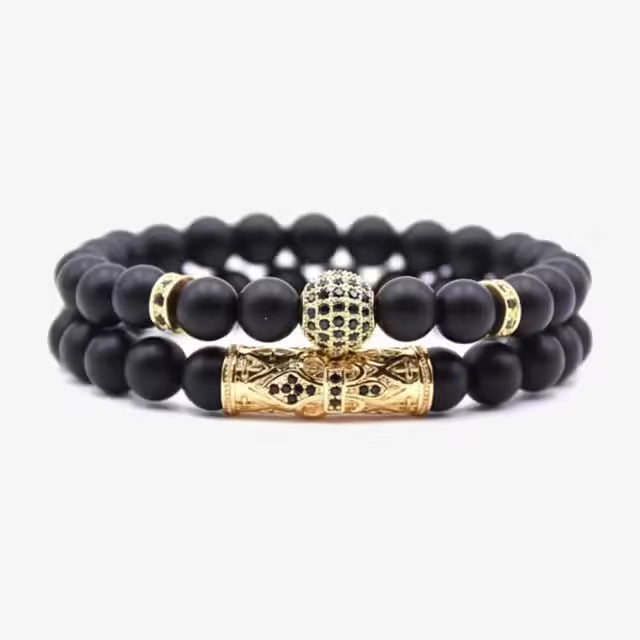 8MM Disco Ball 4 Colors Bracelet 2 Pieces Set (EGBT202)