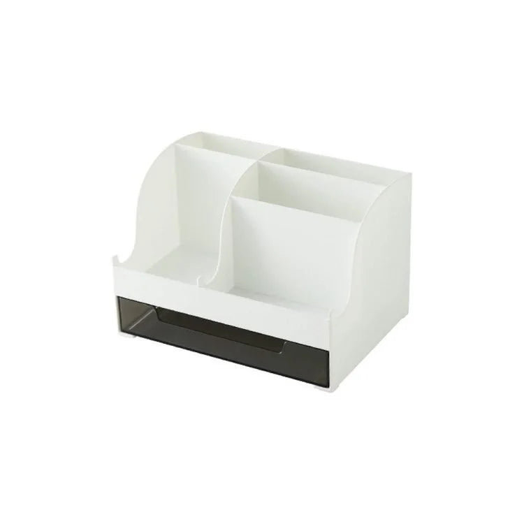 Organisateur de bureau multifonction avec tiroir – Organiseur de maquillage en ABS, boîte de rangement pour cosmétiques, papeterie et accessoires