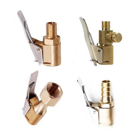 8mm Brass Car Tire Air Chuck – Clip-On Inflator Pump Valve Connector for Tyre & Wheel Inflation