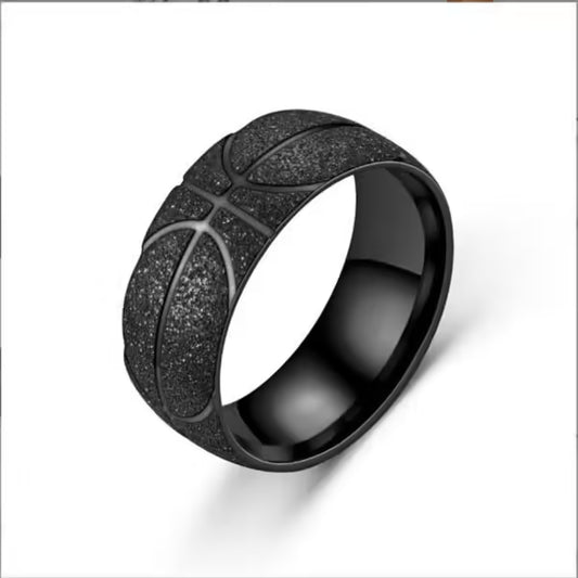 Bague unisexe de basket-ball 8 mm (EGR046) 