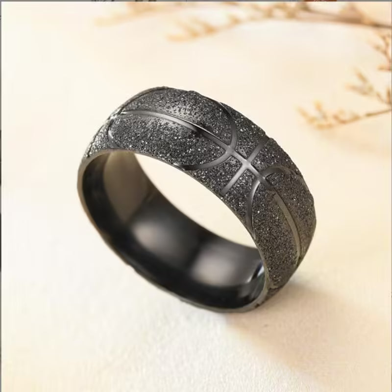 Bague unisexe de basket-ball 8 mm (EGR046) 
