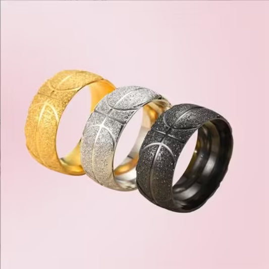 Bague unisexe de basket-ball 8 mm (EGR046) 