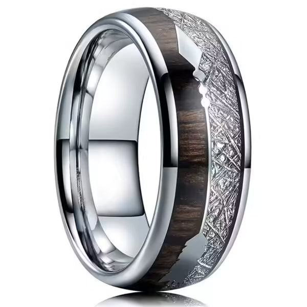 8mm Brushed Hawaiian Koa Wood Ring (EGR017)