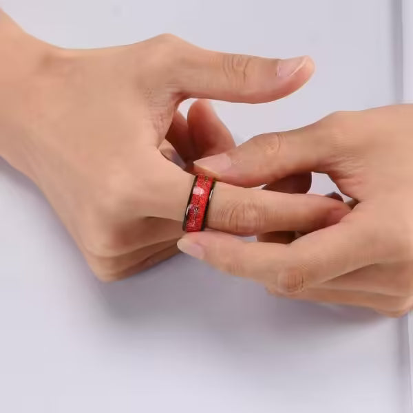 8mm Brushed Hawaiian Koa Wood Ring (EGR017)