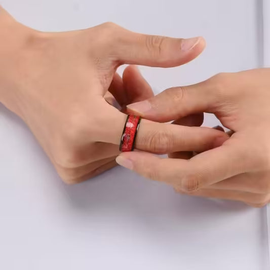 Bague en bois de koa hawaïen brossé de 8 mm (EGR017)