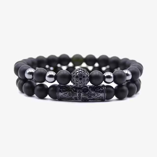 سوار كرة ديسكو 8 مم 4 ألوان طقم قطعتين الإصدار الثاني (EGBT057)