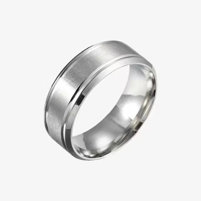 Bague unisexe simple de 8 mm (EGR029)