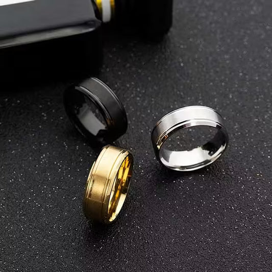 Bague unisexe simple de 8 mm (EGR029)