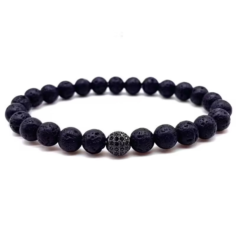 8mm Stone Beads Men Bracelet (EGBT072)