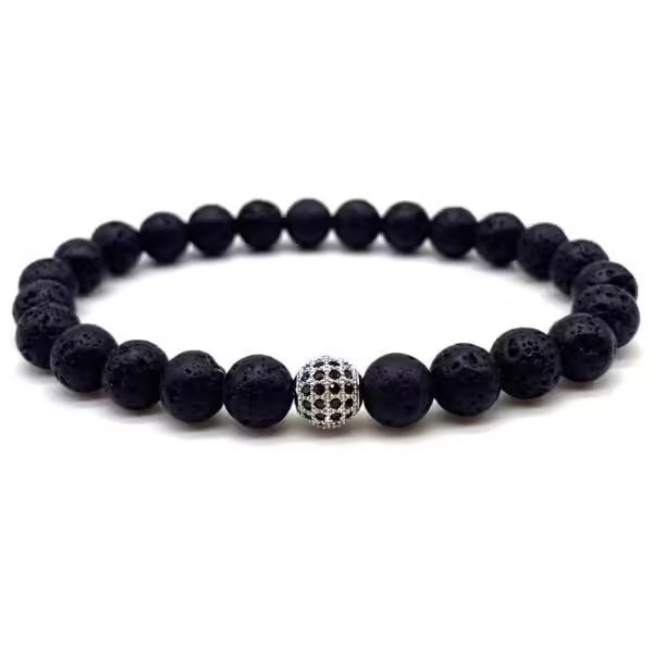 8mm Stone Beads Men Bracelet (EGBT072)