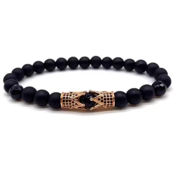 8mm Stone Beads Men Bracelet (EGBT072)