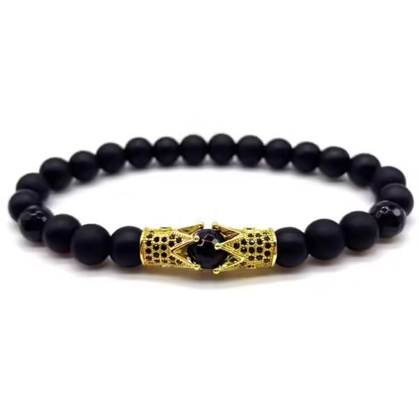 8mm Stone Beads Men Bracelet (EGBT072)
