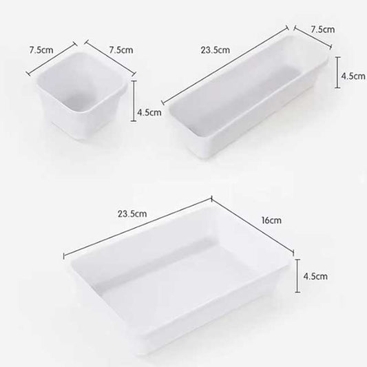 8pc Set Storage Drawer Organizer Box – Makeup Brush Holder & Jewellery Storage Container – UK Home Essentials