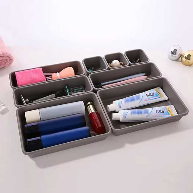 8pc Set Storage Drawer Organizer Box – Makeup Brush Holder & Jewellery Storage Container – UK Home Essentials
