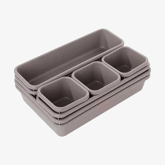 8pc Set Storage Drawer Organizer Box – Makeup Brush Holder & Jewellery Storage Container – UK Home Essentials