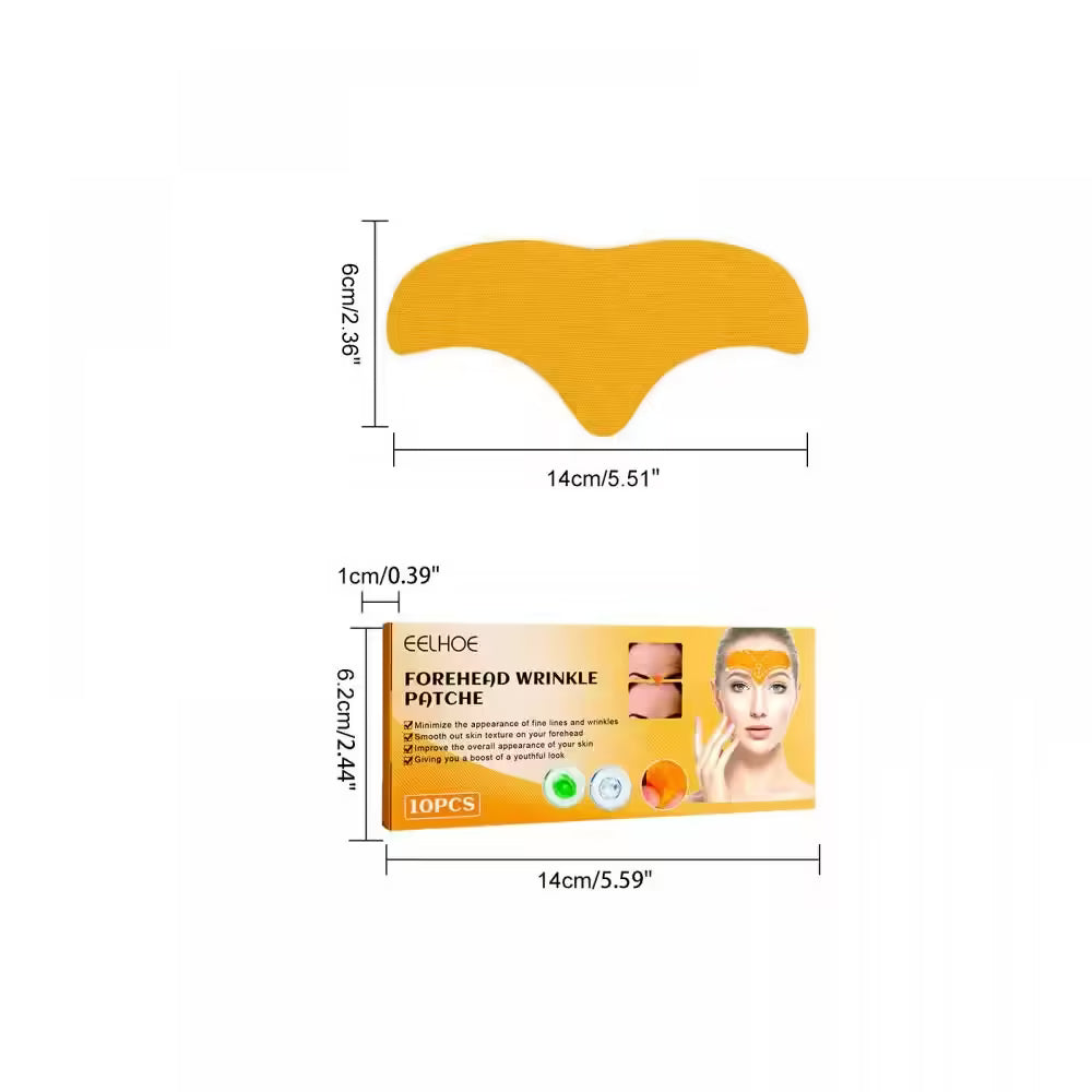 Anti-wrinkle forehead gel patch 10 pcs set