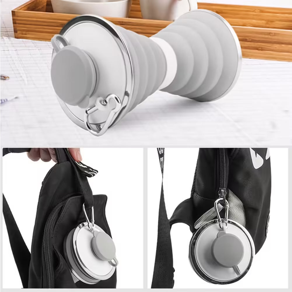 Ultimate Convenience: 500ML Collapsible Silicone Water Bottle for Sports, Camping, Travel, and Cycling