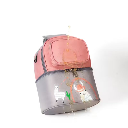Double Layer Insulation Bag for Breast Pump & Baby Food : Maternity Cooler Backpack with Fresh Keeping for Feeding Bottles (EGB243)
