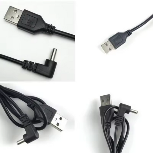 90° USB to DC 3.5mm Charging Cable – Elbow Power Adapter for 5V Desk Lamps, Humidifiers & Mini Fans