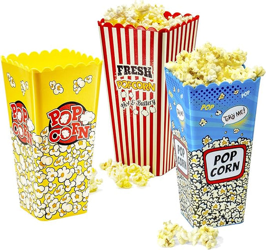 Reusable Popcorn Bucket – Large Movie Night Popcorn Container for Home Cinema, Parties & Snacks
