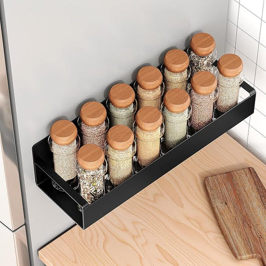 2 Pieces/Set Magnetic Storage Shelf Set – Heavy-Duty Refrigerator & Washing Machine Side Hanging Rack, Multifunctional Magnetic Kitchen Organizer