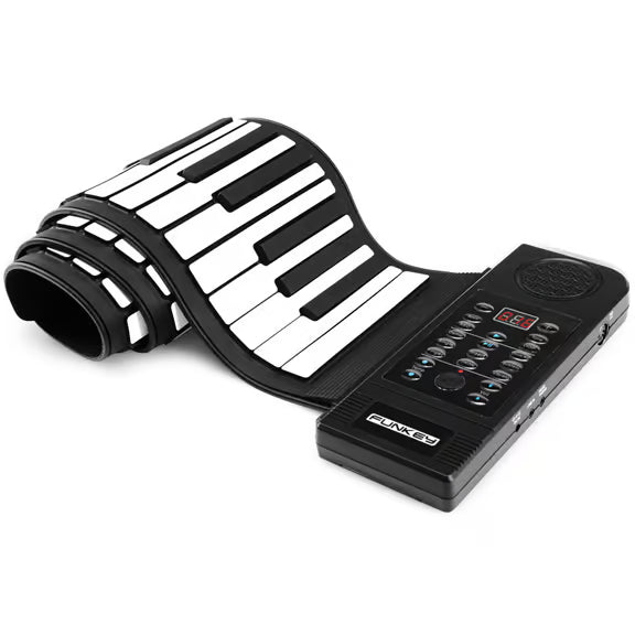 FunKey RP-61M 61-Key Roll-Up Piano with MIDI – Portable Flexible Electronic Keyboard