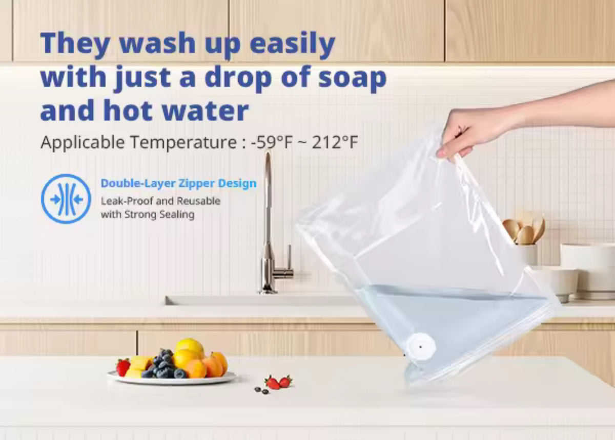 Portable Vacuum Sealer for Food – Airtight Food Storage System, Keep Food Fresh and Safe